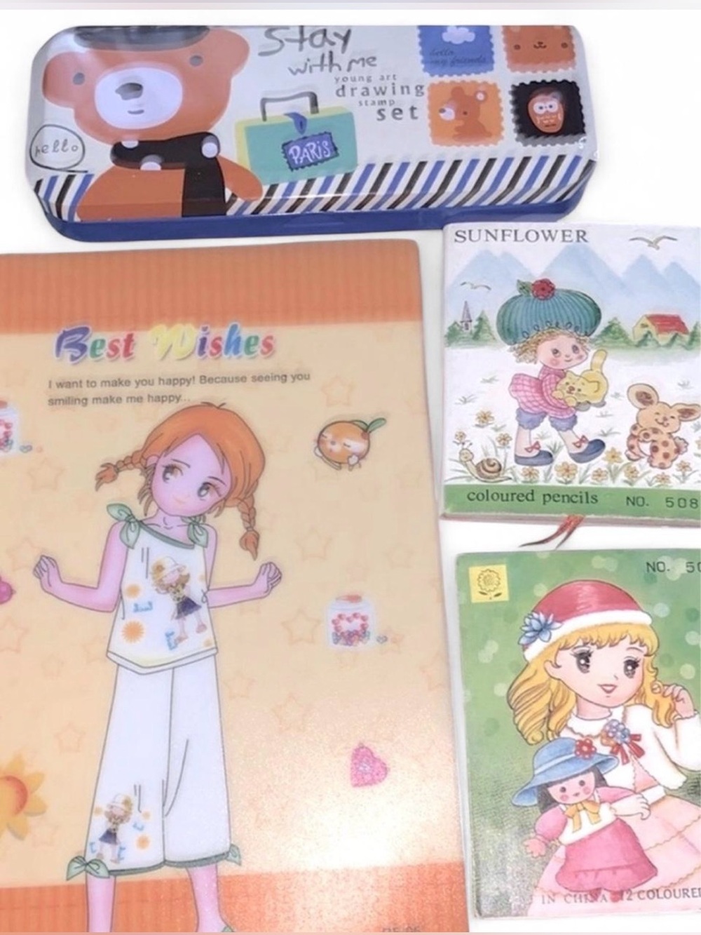 Kids Spiral Notebook with Orange Cartoon Cover - Best Wishes